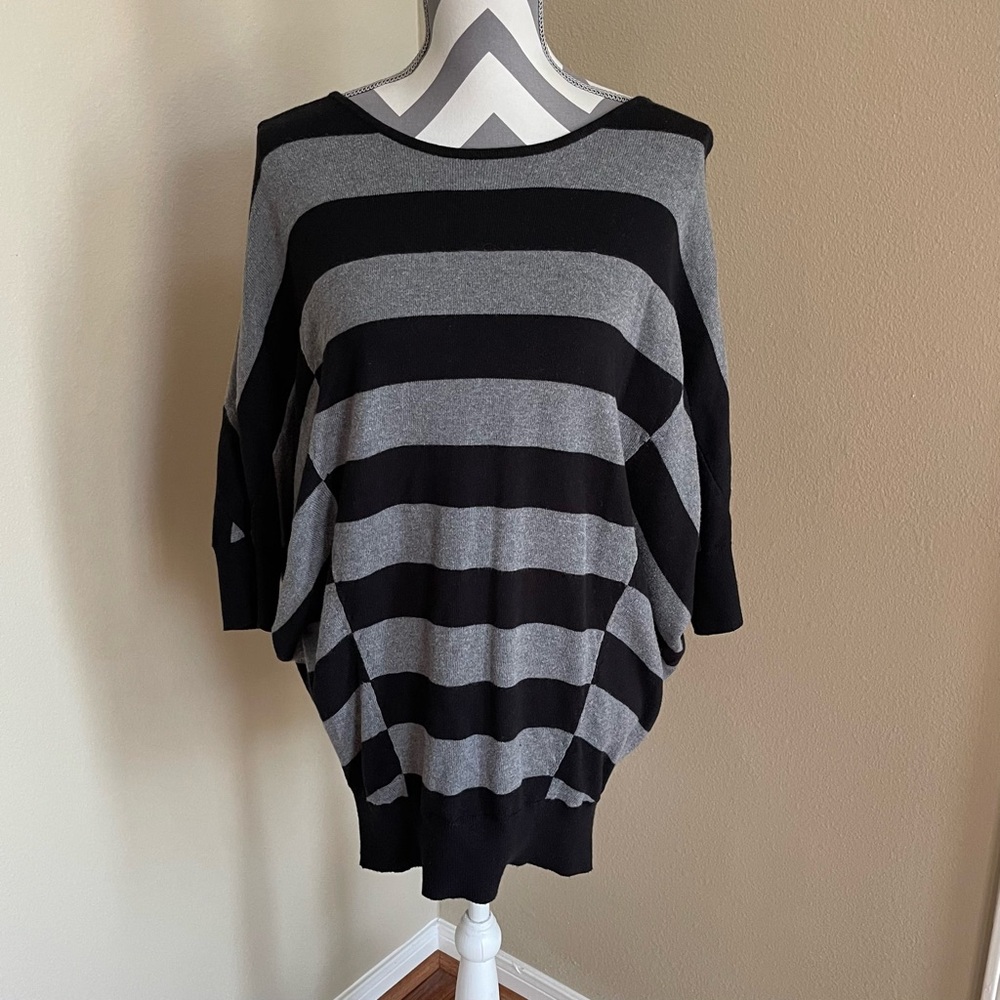 ANA Black & Grey Winged Sweater Size M